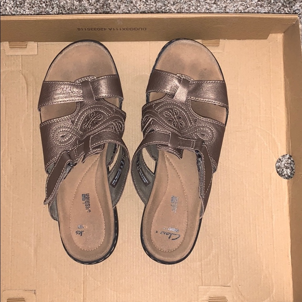 Clarks slip ons